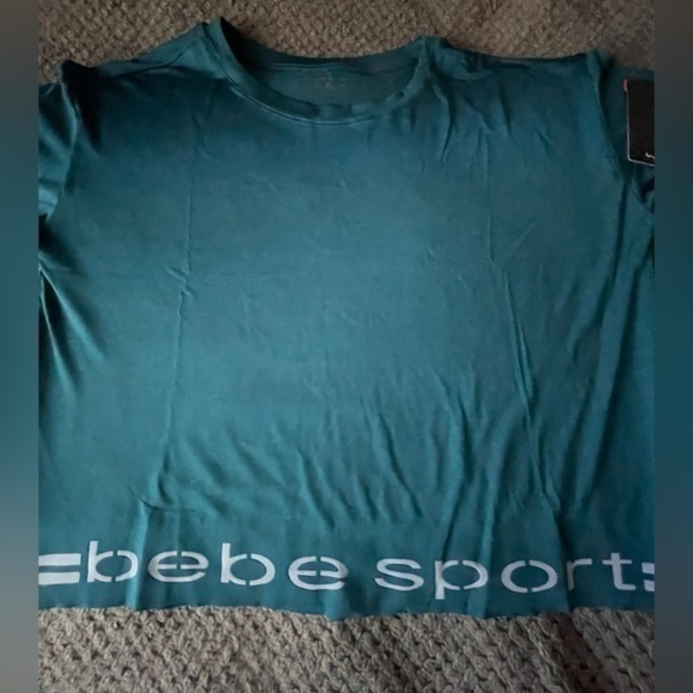 Bebe Top, Bebe Sport Teal Top, Sport Shirt for women’s, Bebe Sport shirt size M